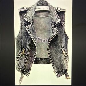 🆕distressed Black Denim Vest for Women